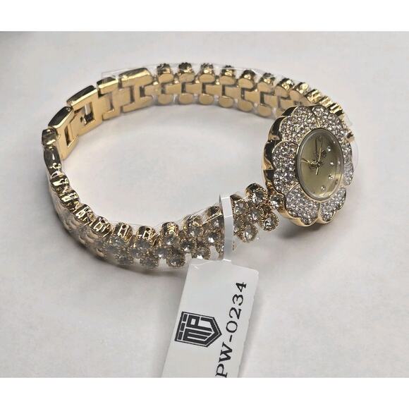 New Montres Prestige x Invicta Women's Crystal Watch 28 mm Quartz Gold - Picture 6 of 10